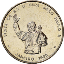 Coin, Cape Verde, 100 Escudos, 1990, Pape Jean Paul II, MS(63), Copper-nickel