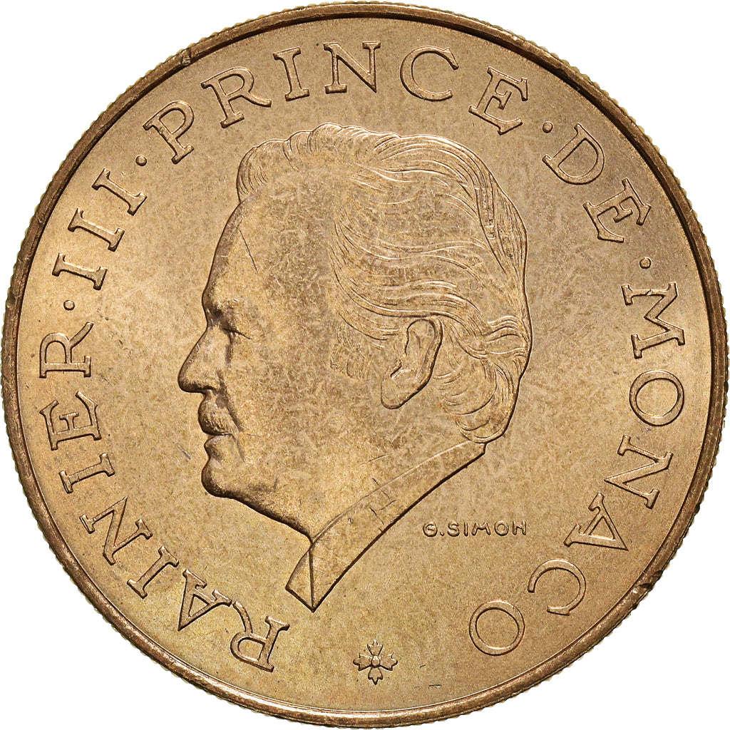 Coin, Monaco, Rainier III, 10 Francs, 1976, VF(30-35), Copper-Nickel-Aluminum