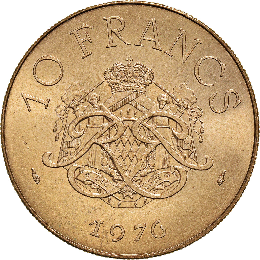 Monnaie, Monaco, Rainier III, 10 Francs, 1976, TB+, Copper-Nickel-Aluminum