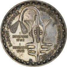 Coin, West African States, 500 Francs, 1972, AU(50-53), Silver, KM:7