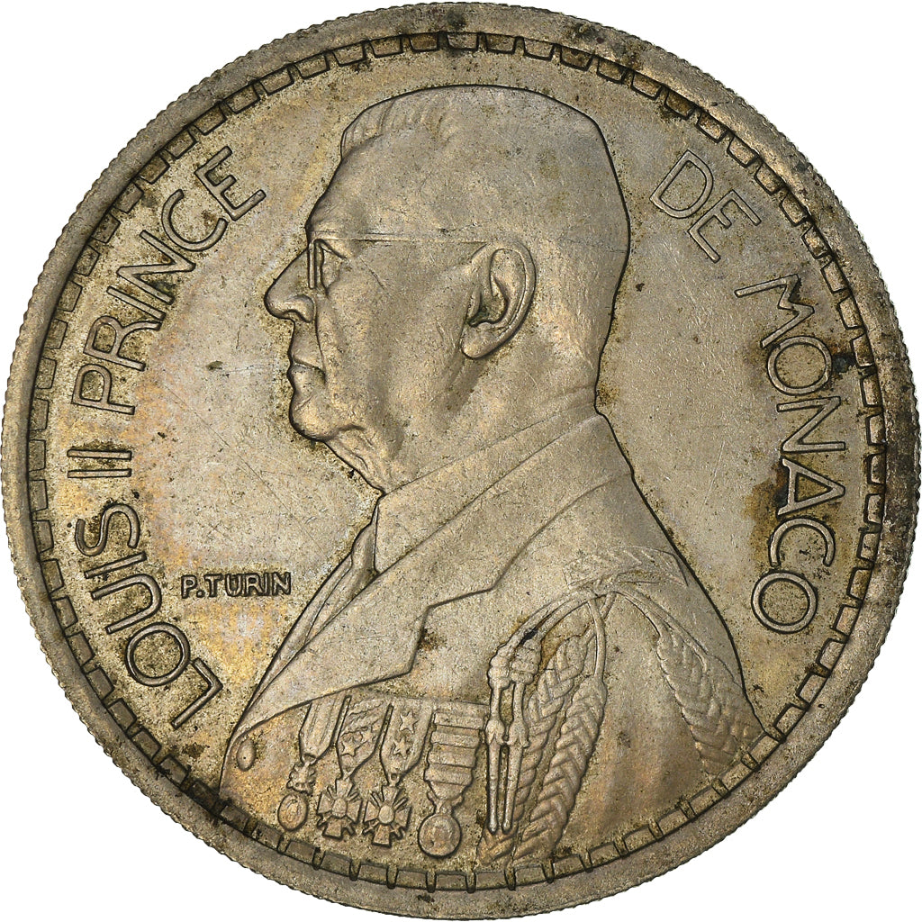 Coin, Monaco, Louis II, 20 Francs, Vingt, 1947, Poissy, EF(40-45)