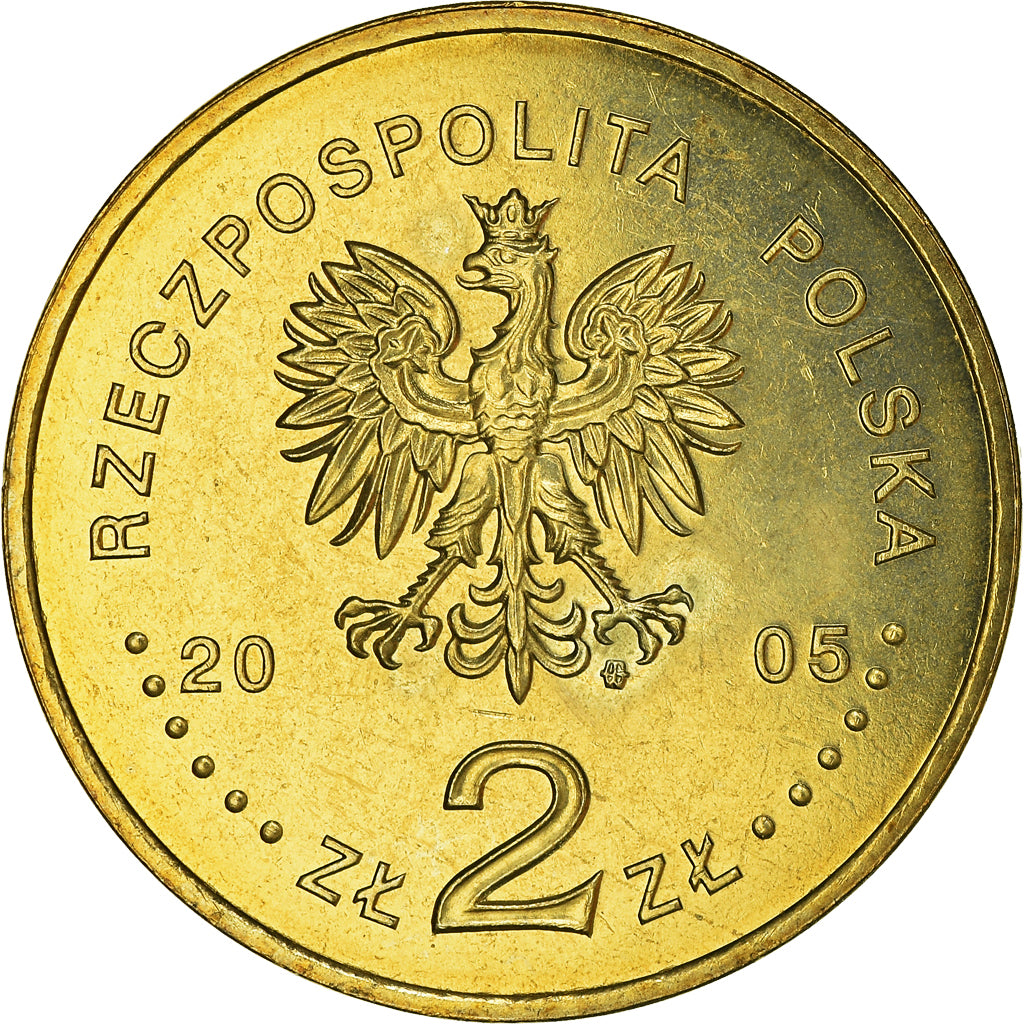 Coin, Poland, 2 Zlote, 2005, Warsaw, MS(63), Brass, KM:522