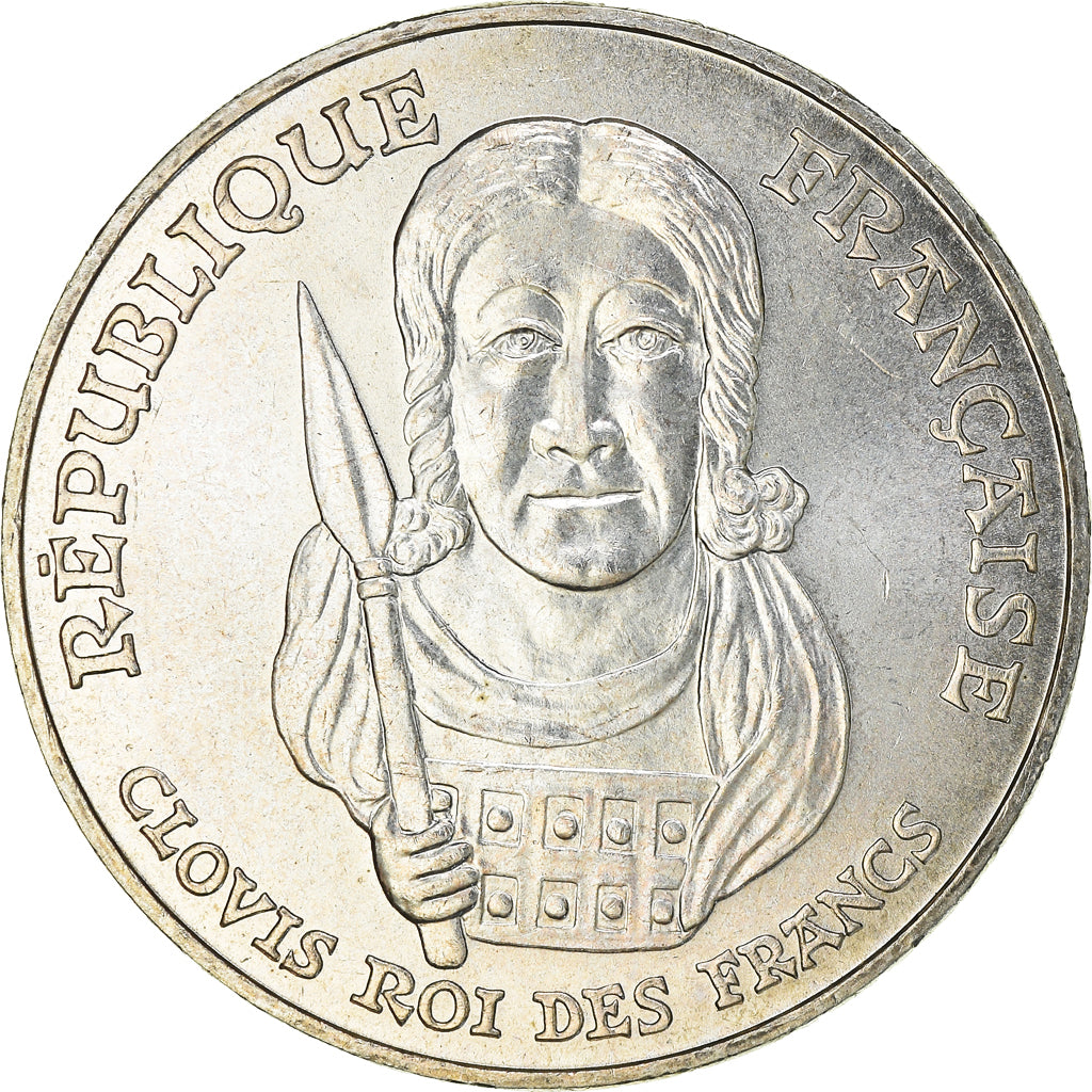 Coin, France, Clovis, 100 Francs, 1996, AU(50-53), Silver, KM:1180, Gadoury:953
