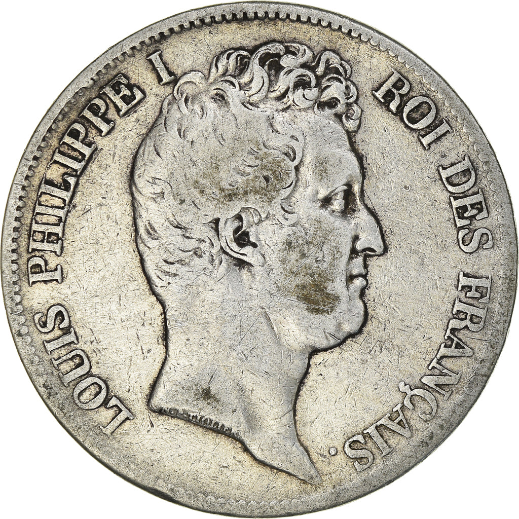 Moneta, Francia, Louis-Philippe, 5 Francs, 1830, Bordeaux, MB, Argento