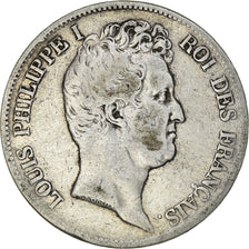 Moneta, Francia, Louis-Philippe, 5 Francs, 1830, Bordeaux, MB, Argento
