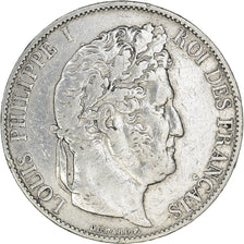 Coin, France, Louis-Philippe, 5 Francs, 1847, Strasbourg, VF(30-35), Silver