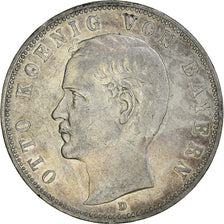 Coin, German States, BAVARIA, Otto, 5 Mark, 1907, Munich, EF(40-45), Silver
