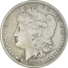 Coin, United States, Morgan Dollar, Dollar, 1897, U.S. Mint, Philadelphia