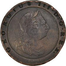 Coin, Great Britain, George III, 2 Pence, 1797, VF(20-25), Copper, KM:619