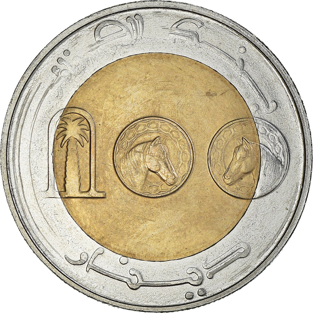 Coin, Algeria, 100 Dinars, 2002, Algiers, MS(63), Bi-Metallic, KM:137