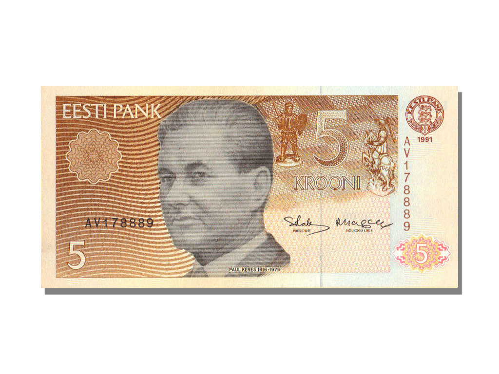 Estonia, 5 Krooni, 1991, UNC(65-70)