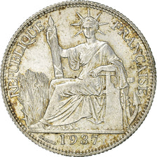 Coin, FRENCH INDO-CHINA, 20 Cents, 1937, Paris, VF(30-35), Silver, KM:17.2