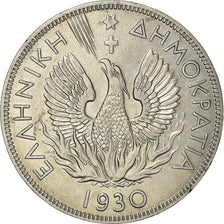 Coin, Greece, 5 Drachmai, 1930, AU(50-53), Nickel, KM:71.1