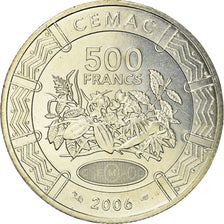 Moneda, Estados del África central, CFA, 500 Francs, 2006, Paris, FDC, Cobre -