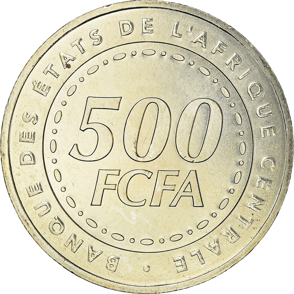 Moneda, Estados del África central, CFA, 500 Francs, 2006, Paris, FDC, Cobre -
