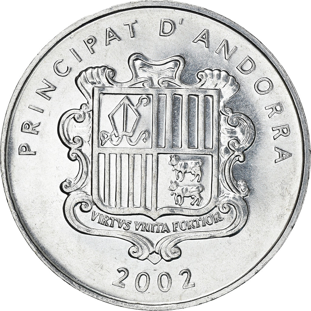 Coin, Andorra, Andorre, Centim, 2002, Isard, MS(63), Aluminum, KM:177