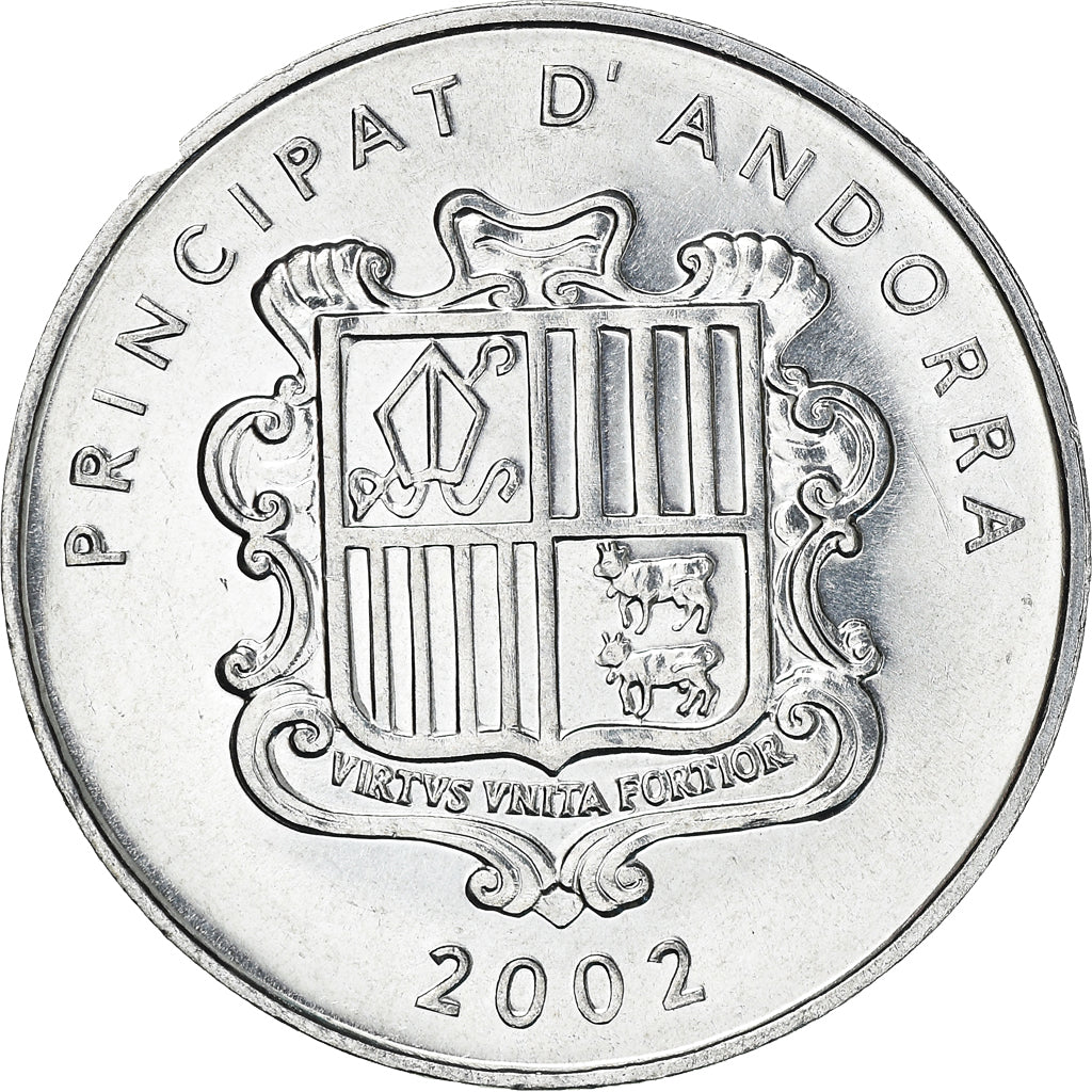 Coin, Andorra, Andorre, Centim, 2002, Isard, MS(64), Aluminum, KM:177