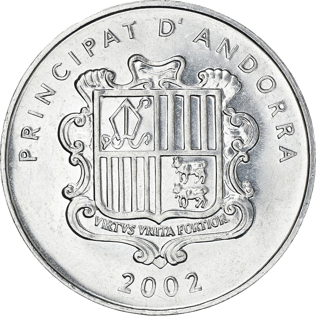 Coin, Andorra, Andorre, Centim, 2002, Isard, MS(63), Aluminum, KM:177