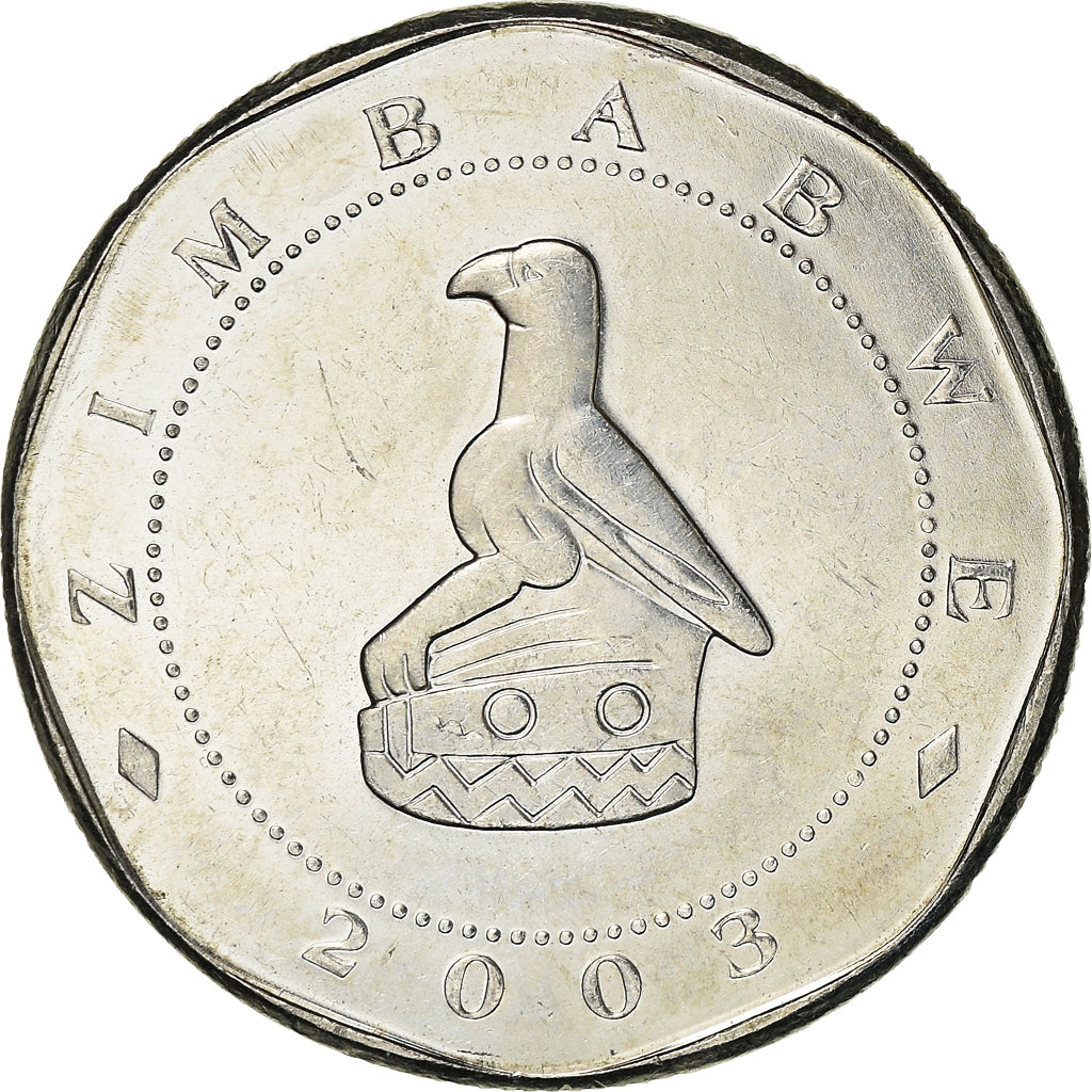 Coin, Zimbabwe, 25 Dollars, 2003, Harare, MS(63), Nickel plated steel, KM:15