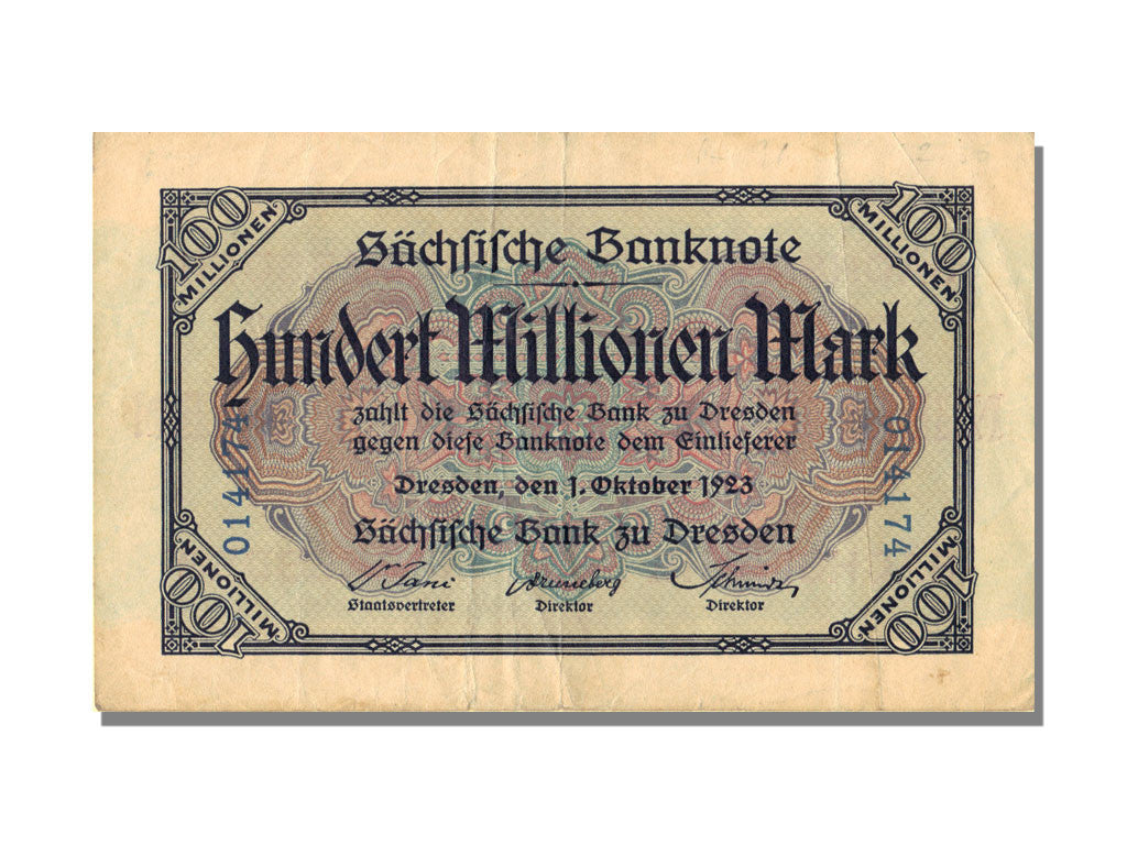 Banknote, German States, 100 Milliarden Mark, 1923, AU(55-58)