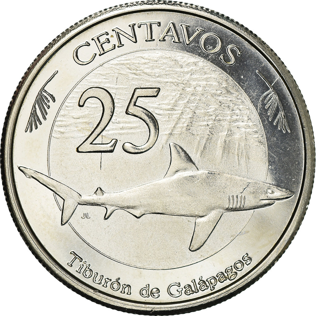 Monnaie, GALAPAGOS ISLANDS, 25 Centavos, 2008, SPL+, Cupro-nickel, KM:4