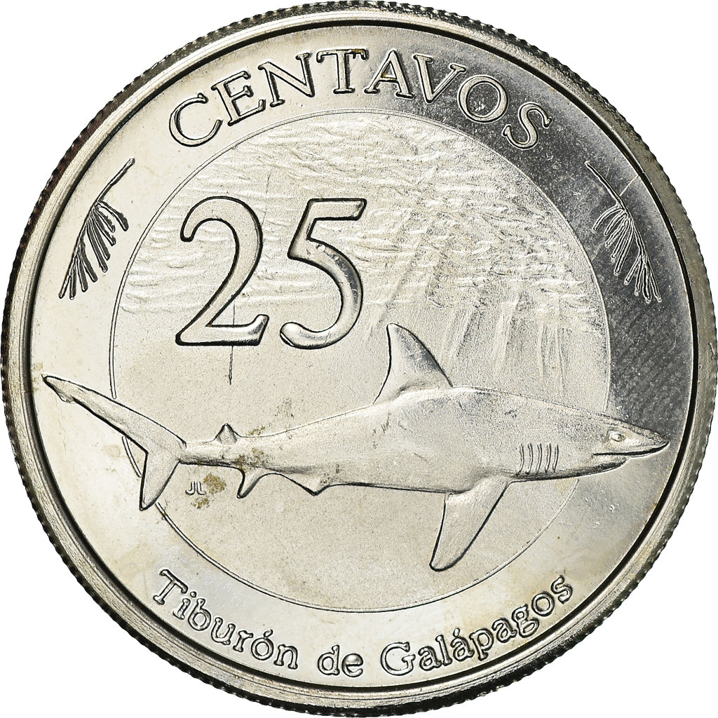 Monnaie, GALAPAGOS ISLANDS, 25 Centavos, 2008, TTB+, Cupro-nickel, KM:4