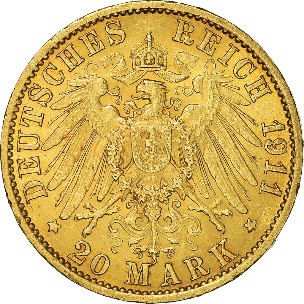 Münze, Deutsch Staaten, PRUSSIA, Wilhelm II, 20 Mark, 1911, Berlin, VZ, Gold