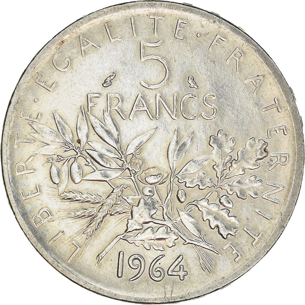 Moneta, Francia, Semeuse, 5 Francs, 1964, Paris, SPL, Argento, KM:926