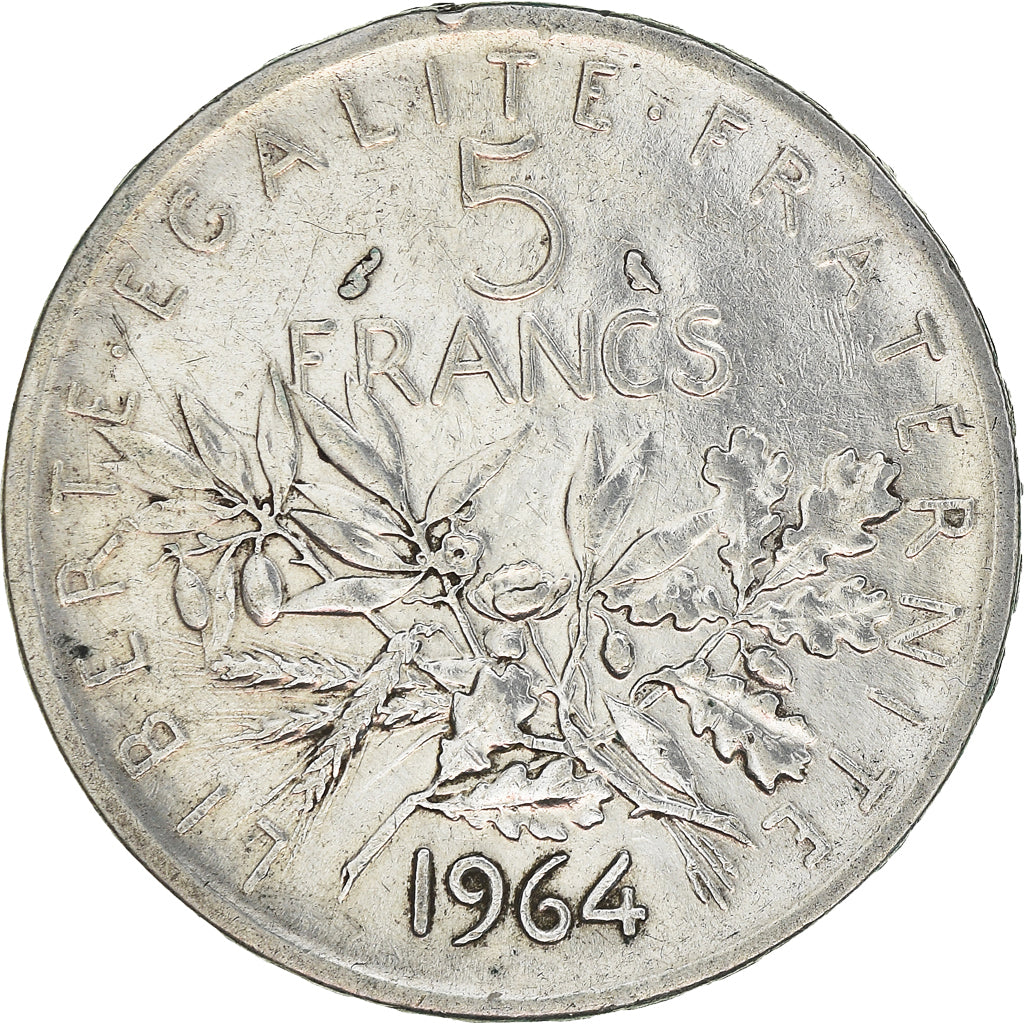 Coin, France, Semeuse, 5 Francs, 1964, Paris, AU(50-53), Silver, KM:926