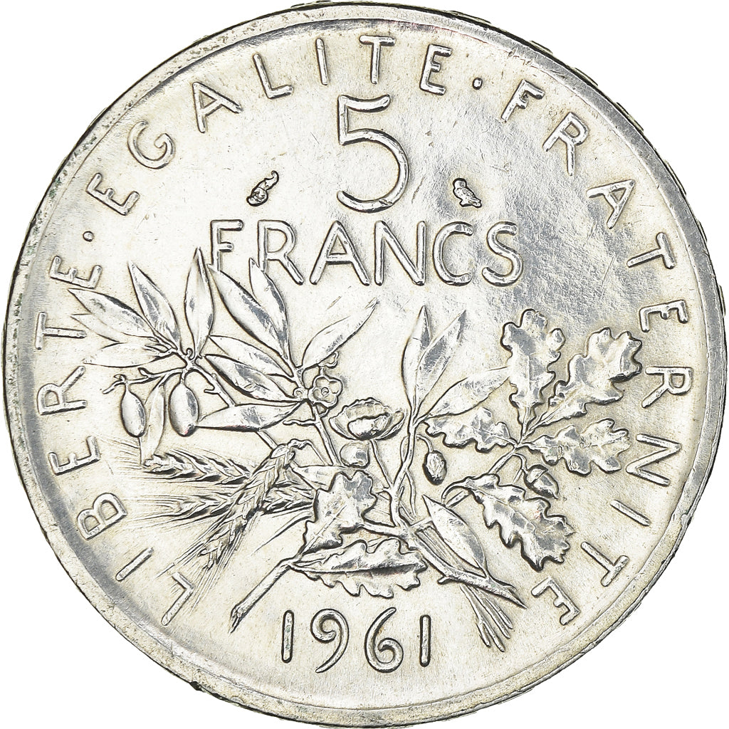 Coin, France, Semeuse, 5 Francs, 1961, MS(63), Silver, KM:926, Gadoury:770