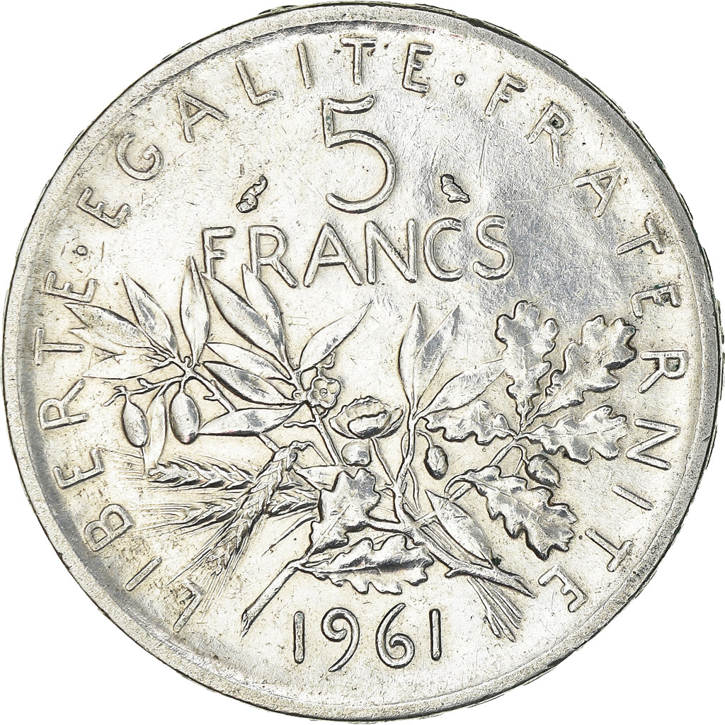 Monnaie, France, Semeuse, 5 Francs, 1961, SPL, Argent, Gadoury:770, KM:926