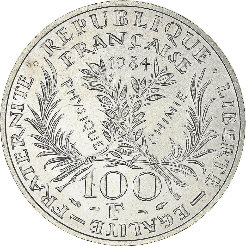 Coin, France, Marie Curie, 100 Francs, 1984, MS(63), Silver, KM:955, Gadoury:899