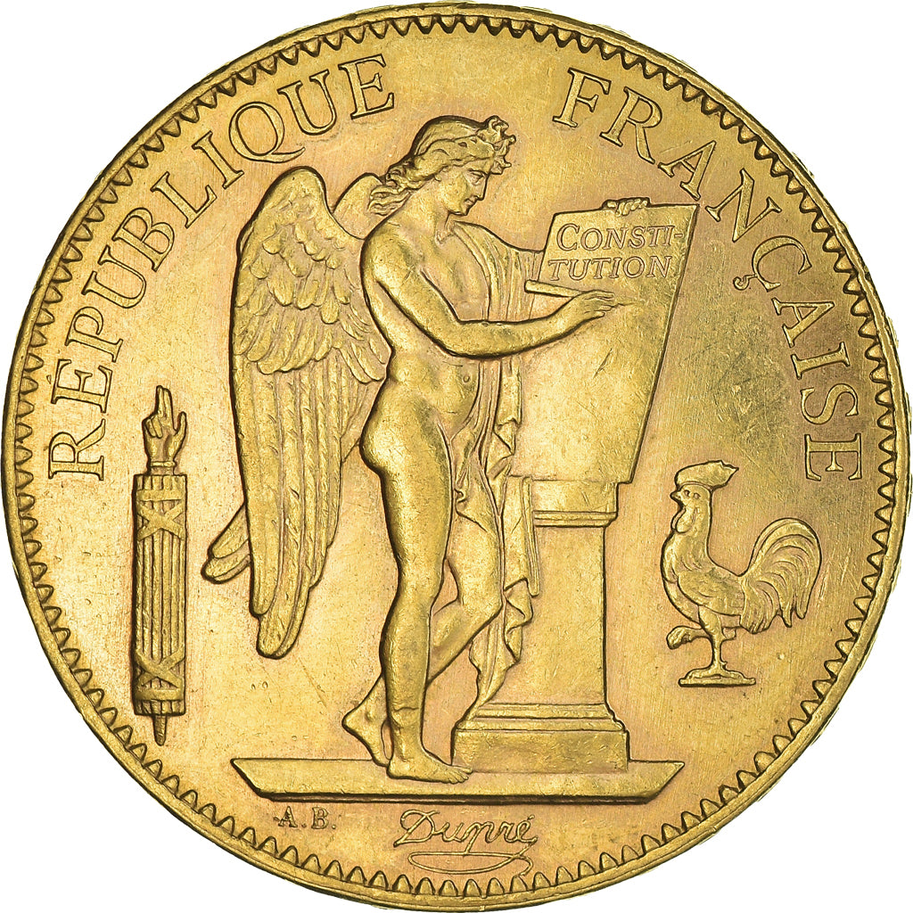Coin, France, 100 Francs, 1908, Paris, Génie, AU(55-58), Gold, KM:858