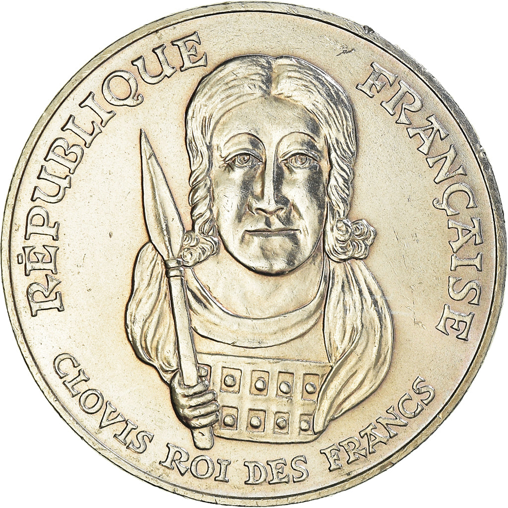 Coin, France, Clovis, 100 Francs, 1996, AU(55-58), Silver, KM:1180, Gadoury:953