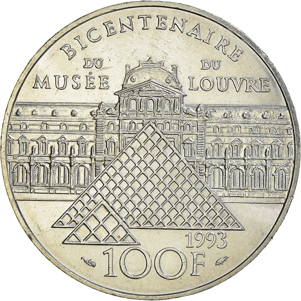 Coin, France, Liberté guidant le peuple, 100 Francs, 1993, Musée du Louvre