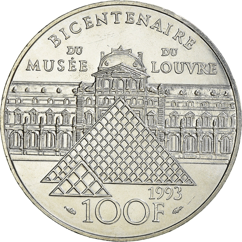 Coin, France, Liberté guidant le peuple, 100 Francs, 1993, Musée du Louvre