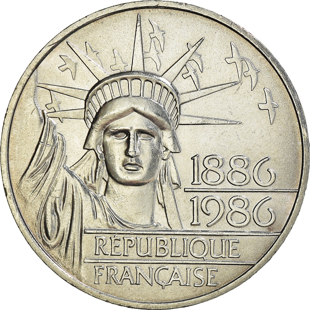 Münze, Frankreich, Statue de la Liberté, 100 Francs, 1986, VZ, Silber
