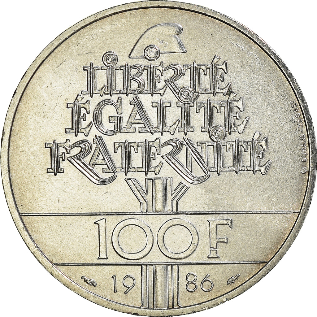 Münze, Frankreich, Statue de la Liberté, 100 Francs, 1986, VZ, Silber