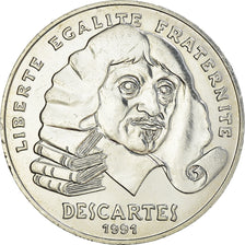 Coin, France, Descartes, 100 Francs, 1991, MS(63), Silver, KM:996, Gadoury:906