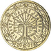 França, 2 Euro, 2001, Paris, gold-plated coin, MS(65-70), Bimetálico, KM:1289