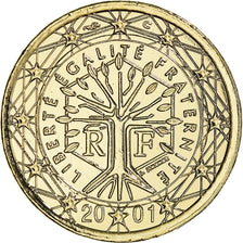 France, Euro, 2001, Paris, golden, MS(65-70), Bi-Metallic, KM:1288