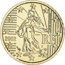 France, 10 Euro Cent, 2002, Paris, golden, MS(65-70), Bi-Metallic