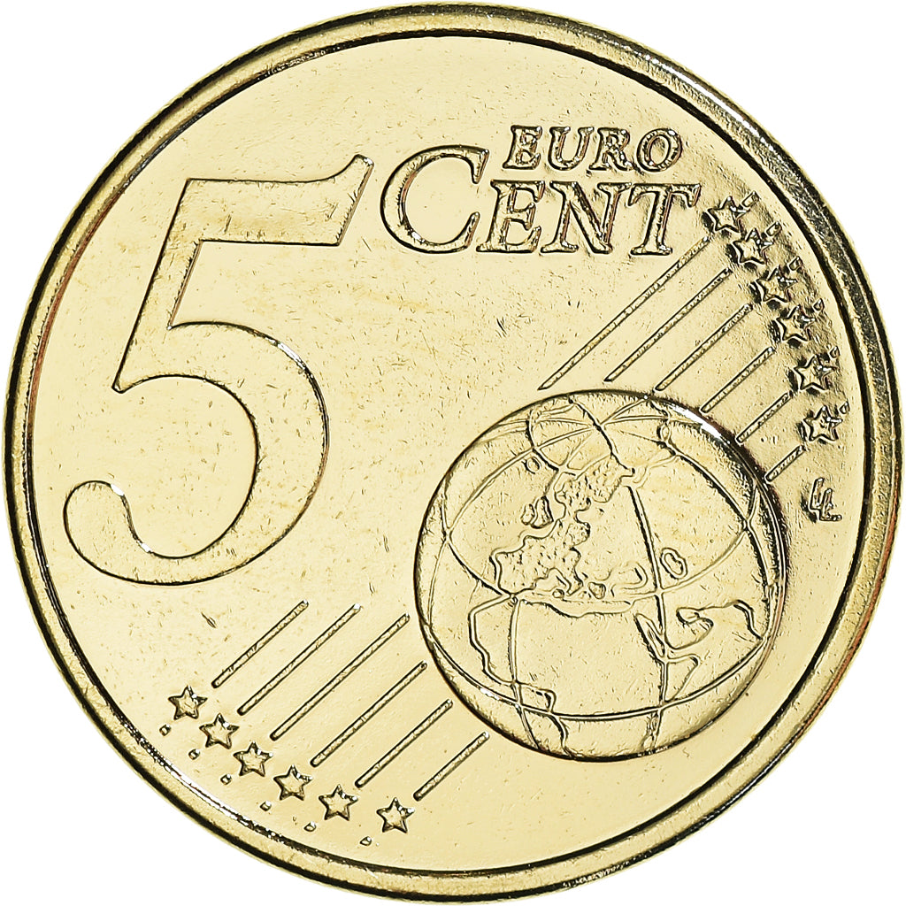 Frankrijk, 5 Euro Cent, 2002, Paris, golden, FDC, Bi-Metallic