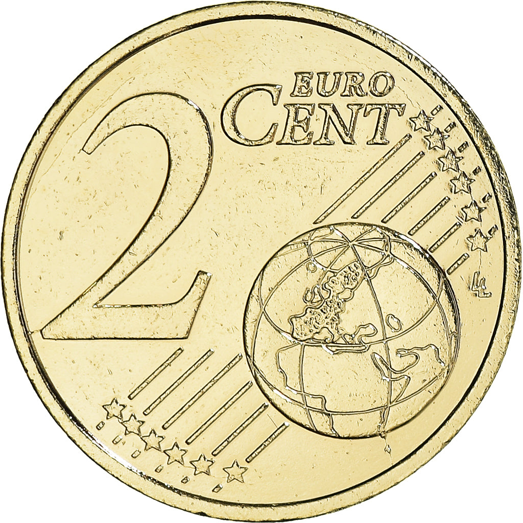 France, 2 Euro Cent, 2003, Paris, golden, MS(65-70), Bi-Metallic