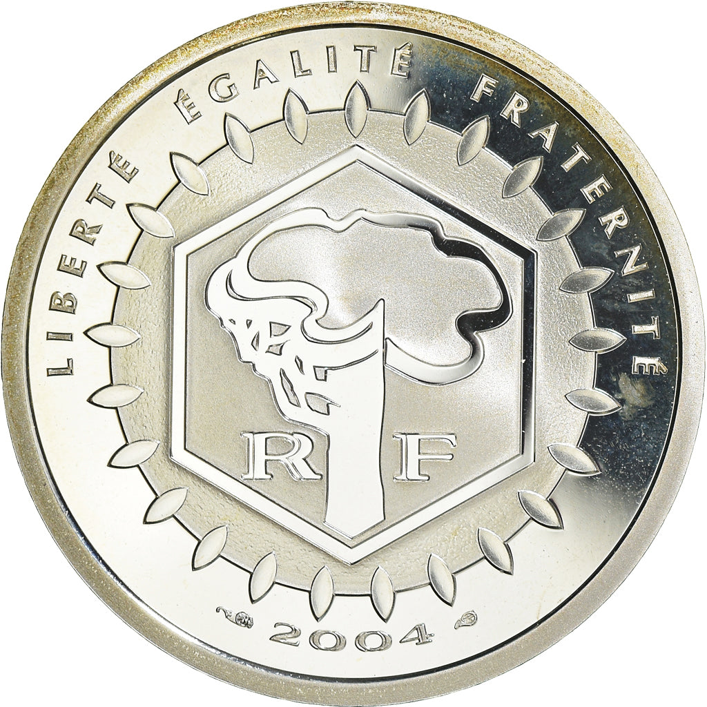 France, 5 Euro, 2004, Paris, BE, MS(64), Silver, KM:2010