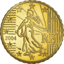 France, 10 Euro Cent, 2004, Paris, Proof / BE, MS(63), Brass, Gadoury:4a