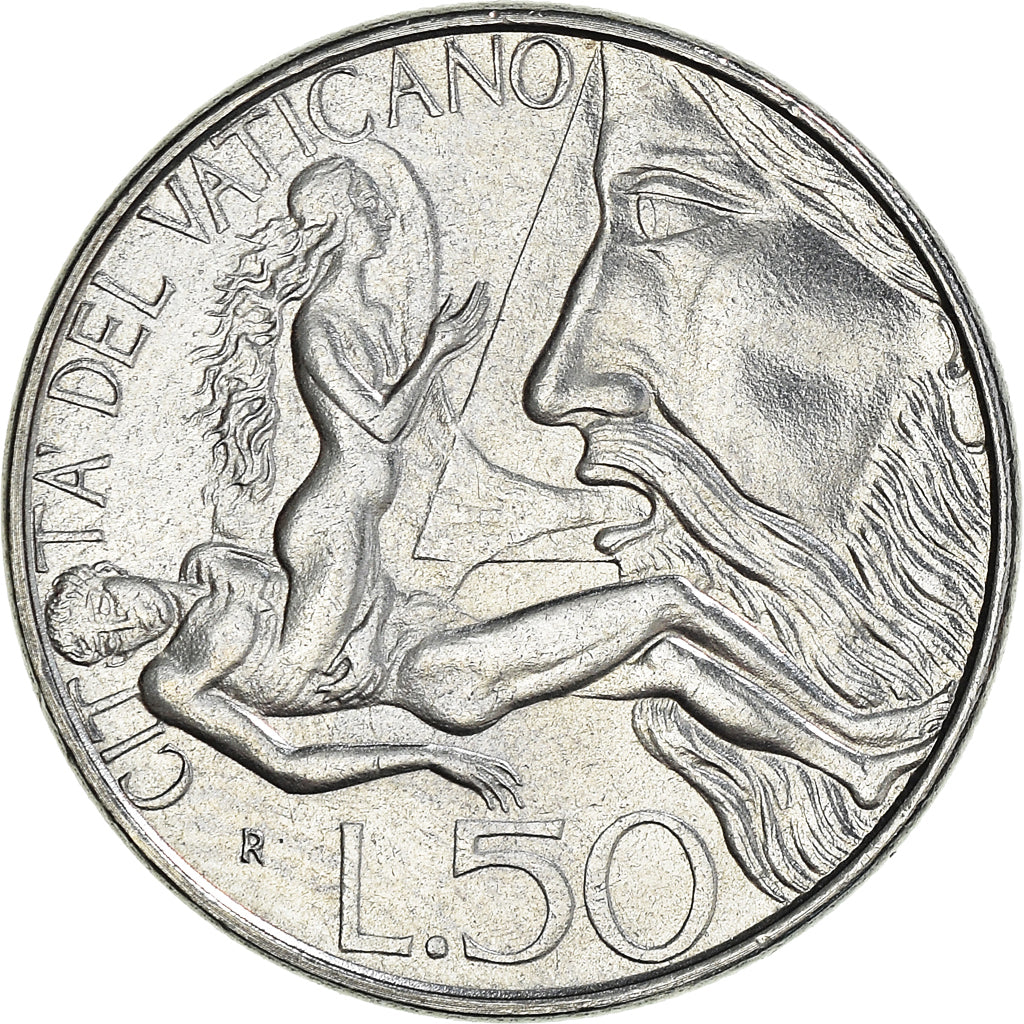 Moeda, CIDADE DO VATICANO, John Paul II, 50 Lire, 1988, MS(63), Aço