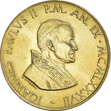 Coin, VATICAN CITY, John Paul II, 200 Lire, 1987, Roma, MS(63), Aluminum-Bronze