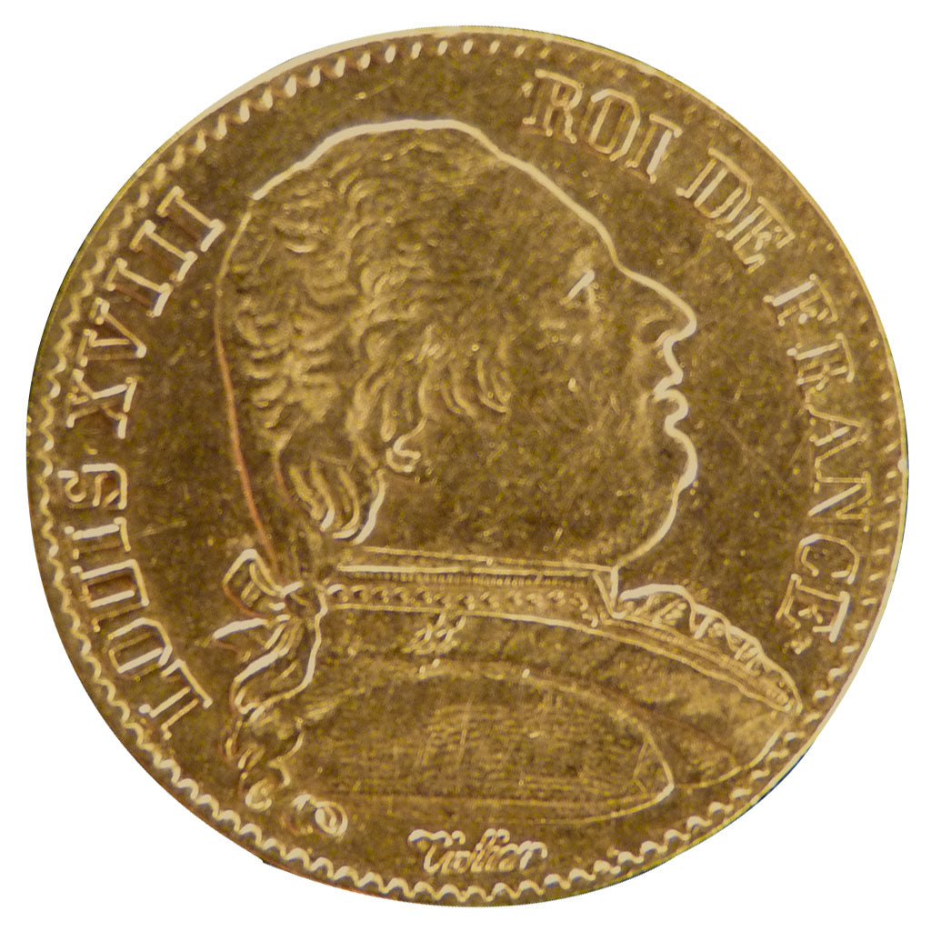FRANCE, Louis XVIII, 20 Francs Or, 1814, Paris, AU(50-53), Gold, Gadoury #1026,.