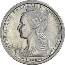 Coin, Cameroon, Franc, 1948, Paris, AU(50-53), Aluminum, KM:8